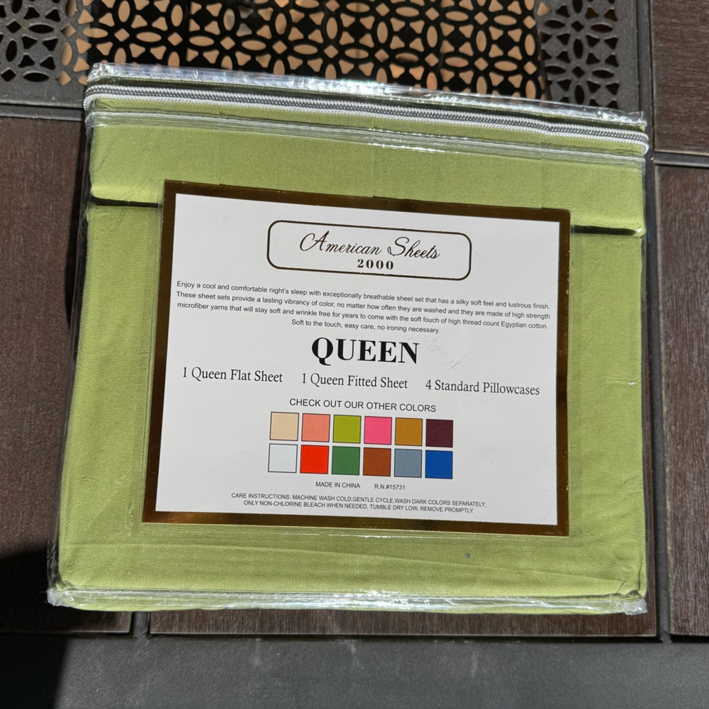 Queen Bedding Set - Lime Green